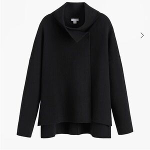 Cuyana Black Wool Cashmere Short Jacket